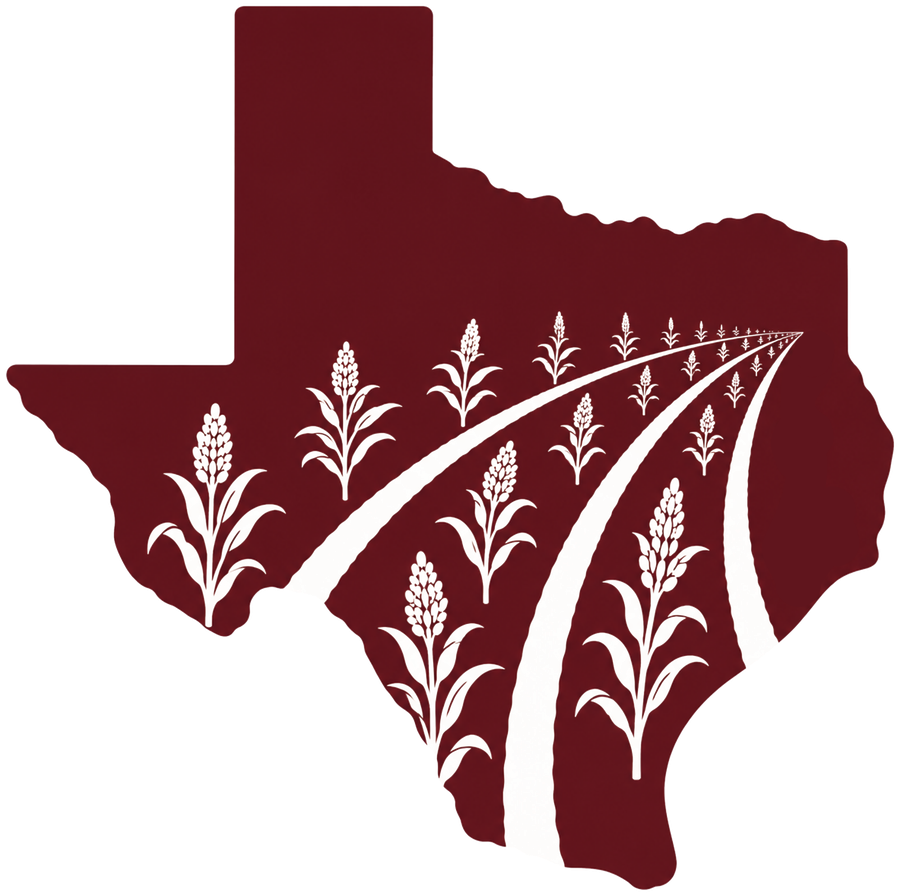 AgMark Texas agricultural field logo